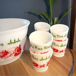 Vintage Hazel Atlas Egg Nog 7 piece